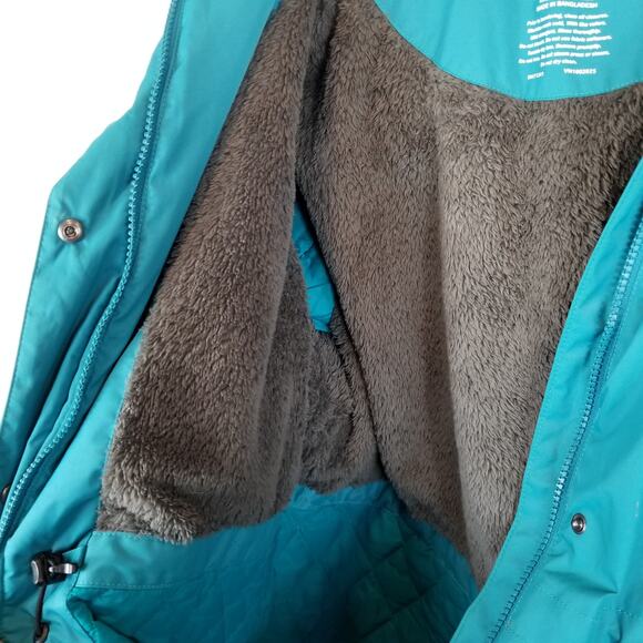 L.L. Bean Women's Turquoise Blue Hooded Zip Front Mid Length Coat Jacket Size LP - Picture 8 of 8